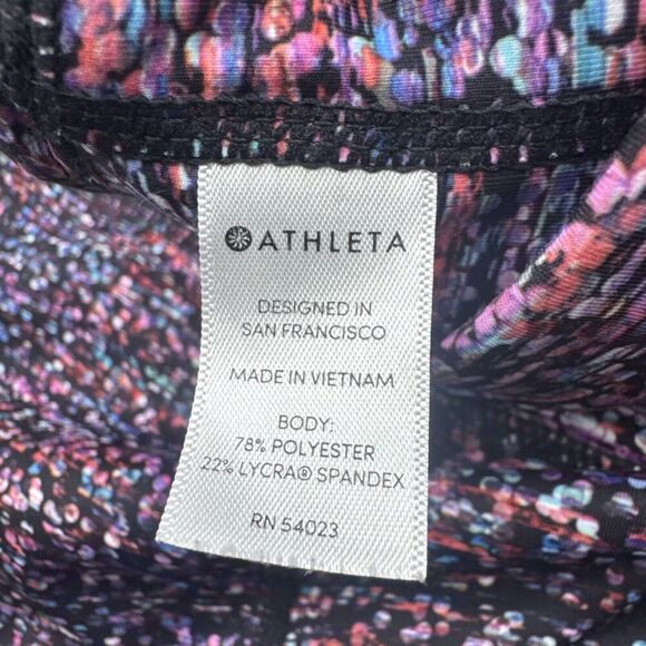 Athleta Color Confetti Ombre Mix On Black Leggings Activewear Pants Stretch Sz S - Picture 7 of 10